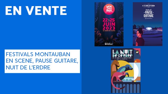 Festivals Montauban en scène + Pause Guitare + Nuit de l'Erdre