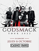 Réservez les meilleures places pour Godsmack - Casino De Paris - Du 05 octobre 2022 au 06 octobre 2022