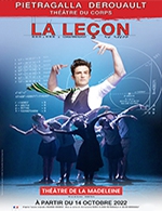 Réservez les meilleures places pour La Leçon - Pietragalla / Derouault - Theatre De La Madeleine - Du 13 octobre 2022 au 03 décembre 2022