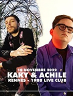 Book the best tickets for Kaky + Achile - 1988 Live Club - From 09 November 2022 to 10 November 2022