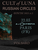 Réservez les meilleures places pour Cult Of Luna & Russian Circles - L'olympia - Du 21 mars 2023 au 22 mars 2023