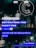 Book the best tickets for Betraying The Martyrs + Frame - La Cordo - From 15 December 2022 to 16 December 2022