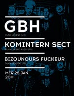 Book the best tickets for Gbh + Komintern Sect - The Black Lab - From 24 January 2023 to 25 January 2023