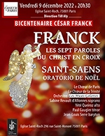 Book the best tickets for Concert Bicentenaire De César Franck - Eglise Saint-roch - From 08 December 2022 to 09 December 2022