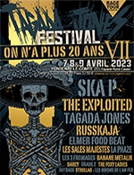 Book the best tickets for Festival On N'a Plus 20 Ans Vii- 3 Jours - Espace Culturel Rene Cassin - La Gare - From April 7, 2023 to April 9, 2023