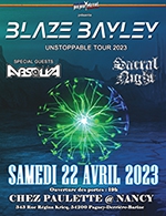 Book the best tickets for Blaze Bayley + Absolva + Sacral Night - Chez Paulette -  Mar 2, 2024
