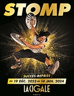 Book the best tickets for Stomp - La Cigale - From December 19, 2023 to January 14, 2024