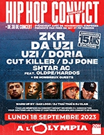 Book the best tickets for Hip-hop Convict Les 15 Ans - L'olympia -  September 18, 2023