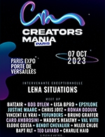 Book the best tickets for Creators Mania Paris - Paris Expo - Hall 2.2 -  October 7, 2023