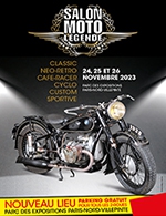 Book the best tickets for Salon Moto Legende - Parc Des Expositions Paris Nord - From November 24, 2023 to November 26, 2023