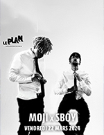 Book the best tickets for Moji X Sboy - Le Plan - Grande Salle -  Mar 22, 2024