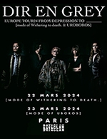 Book the best tickets for Dir En Grey - Pass 2 Jours - Le Bataclan - From March 22, 2024 to March 23, 2024