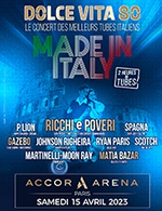Réservez les meilleures places pour Made In Italy - Accor Arena - Le 15 avr. 2023